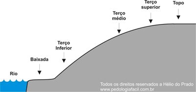 Figura 1. Posições no relevo. 