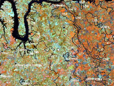 Figura 1.Imagem de satélite da região de Guaíra(SP)